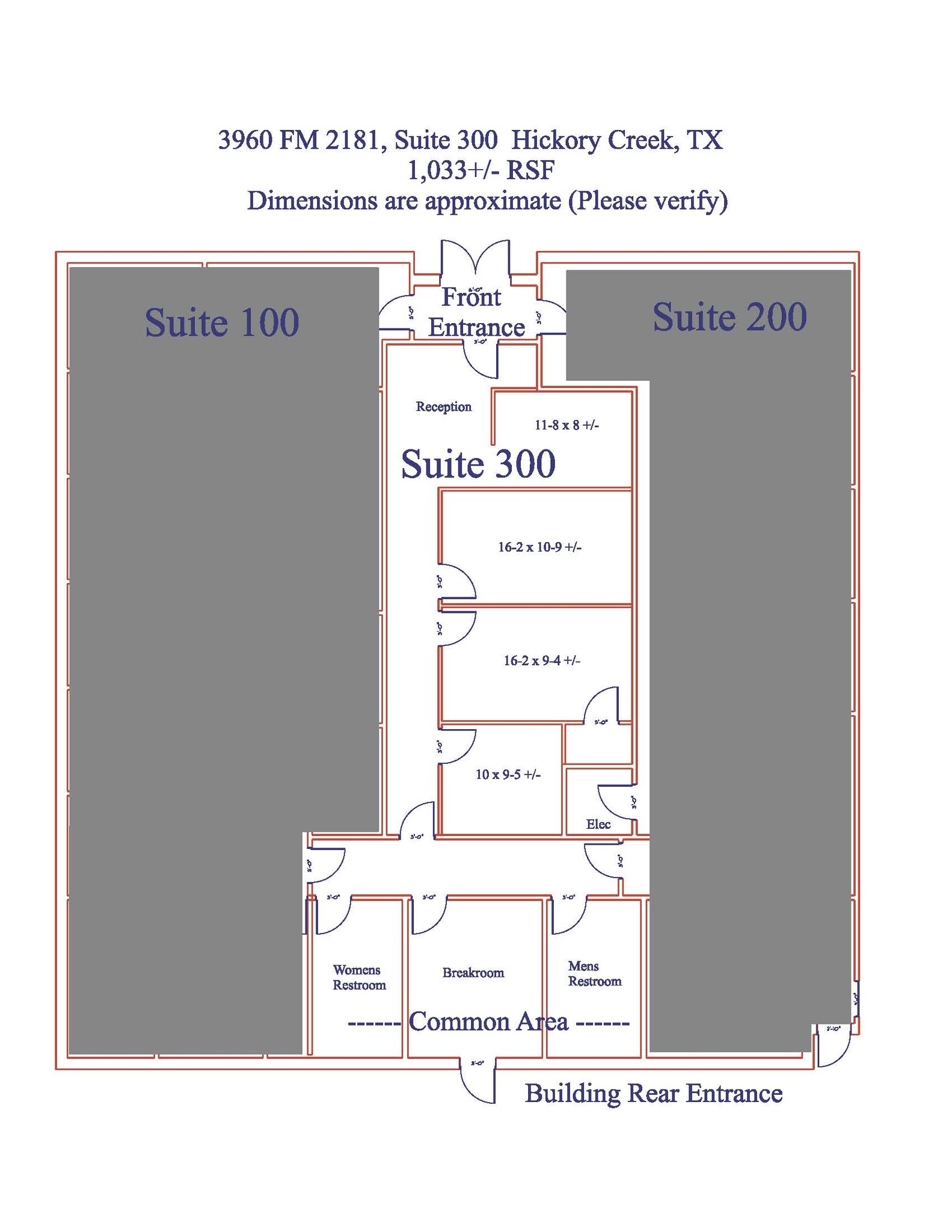 3960 FM 2181, Hickory Creek, TX for lease Floor Plan- Image 1 of 1