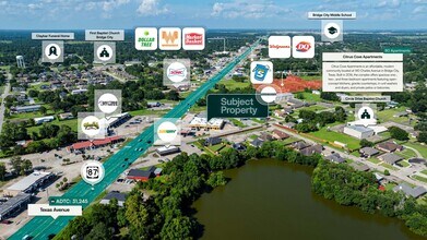 1150 Texas Ave, Bridge City, TX - AERIAL  map view