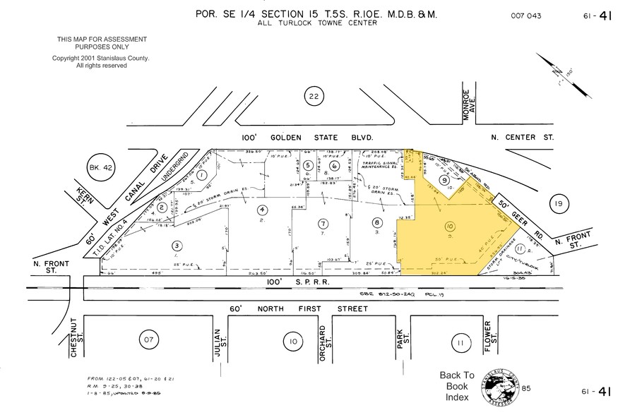 503-601 N Golden State Blvd, Turlock, CA for sale - Plat Map - Image 2 of 4