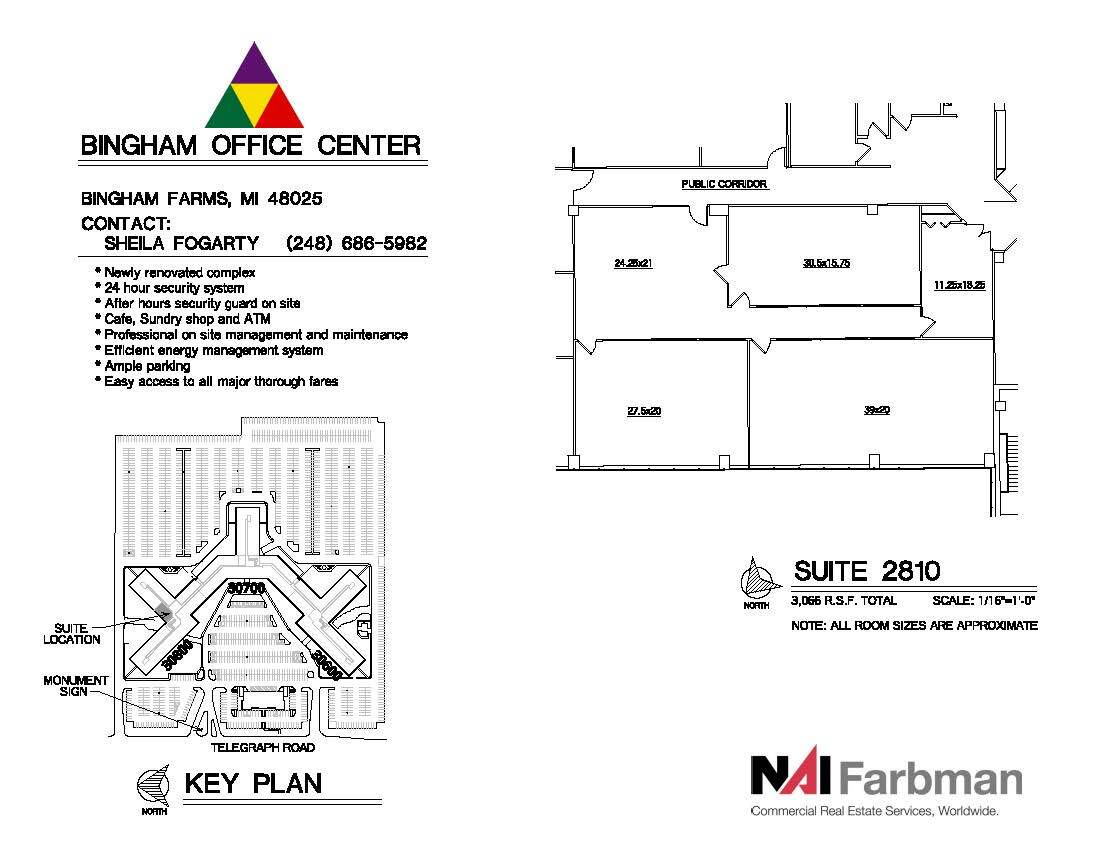 30600-30700 - 30800 Telegraph Rd, Bingham Farms, MI for lease Floor Plan- Image 1 of 1