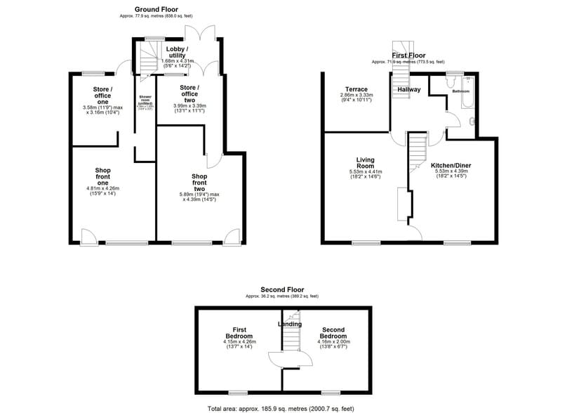 5 & 6 Market St, Harwich for sale - Floor Plan - Image 1 of 2