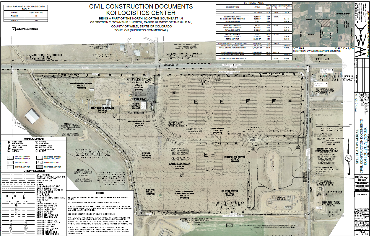 SW corner of HWY 52 and CR 23, Fort Lupton, CO for sale Site Plan- Image 1 of 3