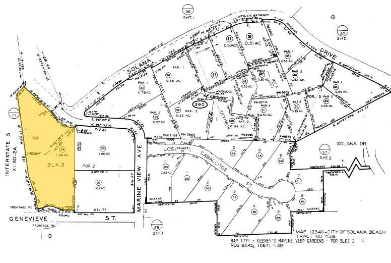 445 Marine View Ave, Del Mar, CA for lease - Plat Map - Image 2 of 23