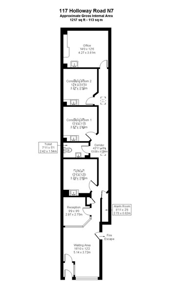 117 Holloway Rd, London for lease - Floor Plan - Image 3 of 3