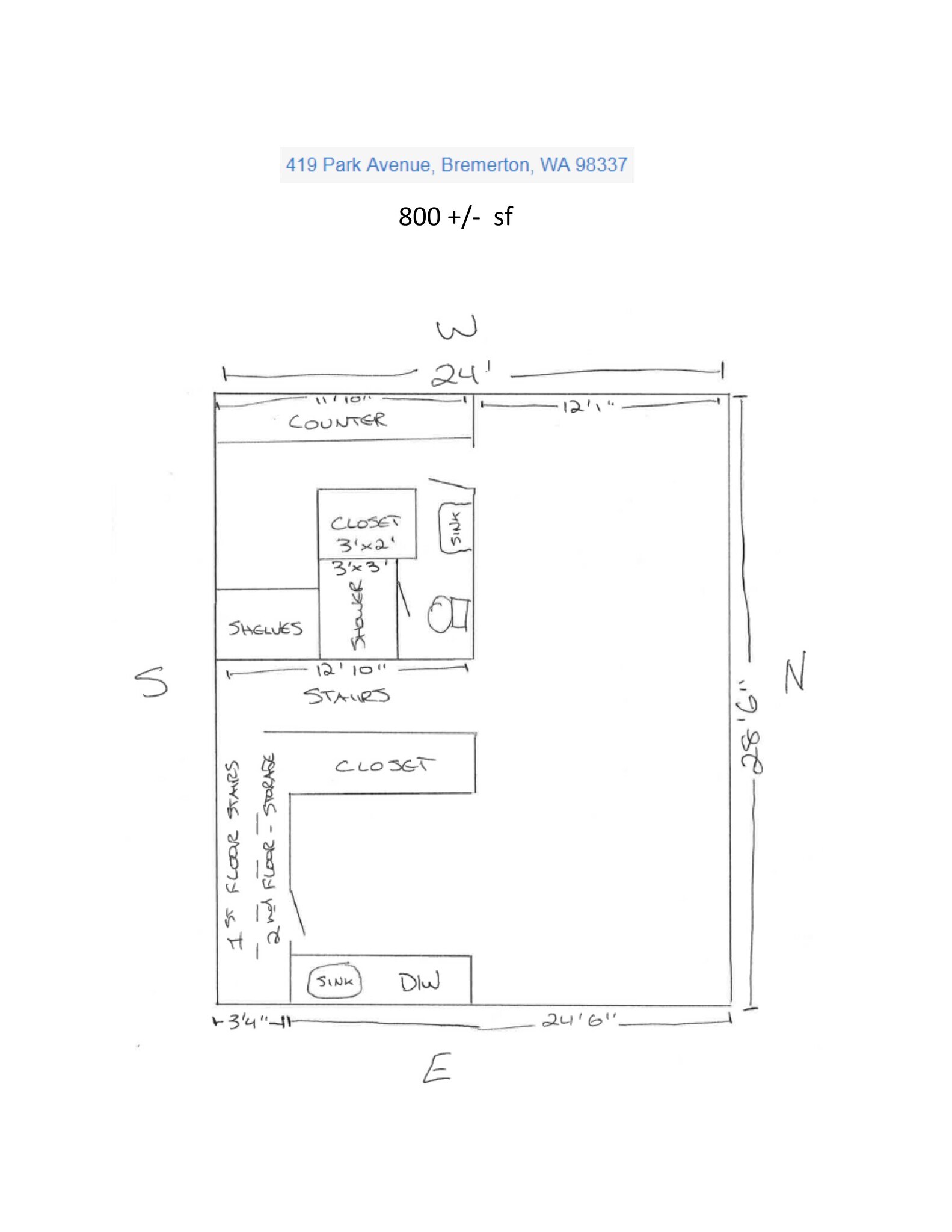 419 Park Ave, Bremerton, WA for lease Site Plan- Image 1 of 3