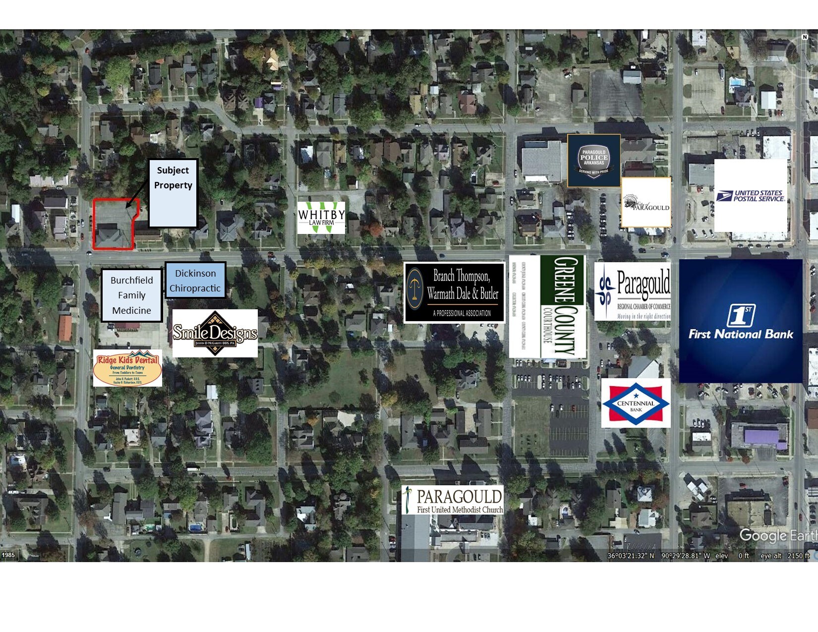 631 W Court St, Paragould, AR for sale Aerial- Image 1 of 1