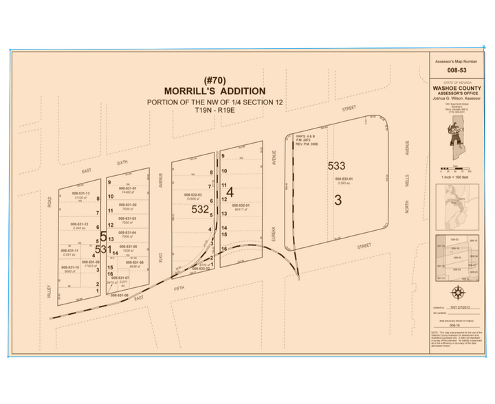 505 E 5th St, Reno, NV for lease - Plat Map - Image 3 of 3