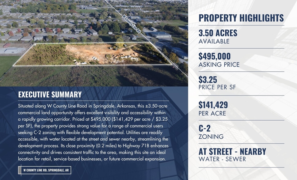 W County Line Rd, Springdale, AR for sale - Building Photo - Image 2 of 8