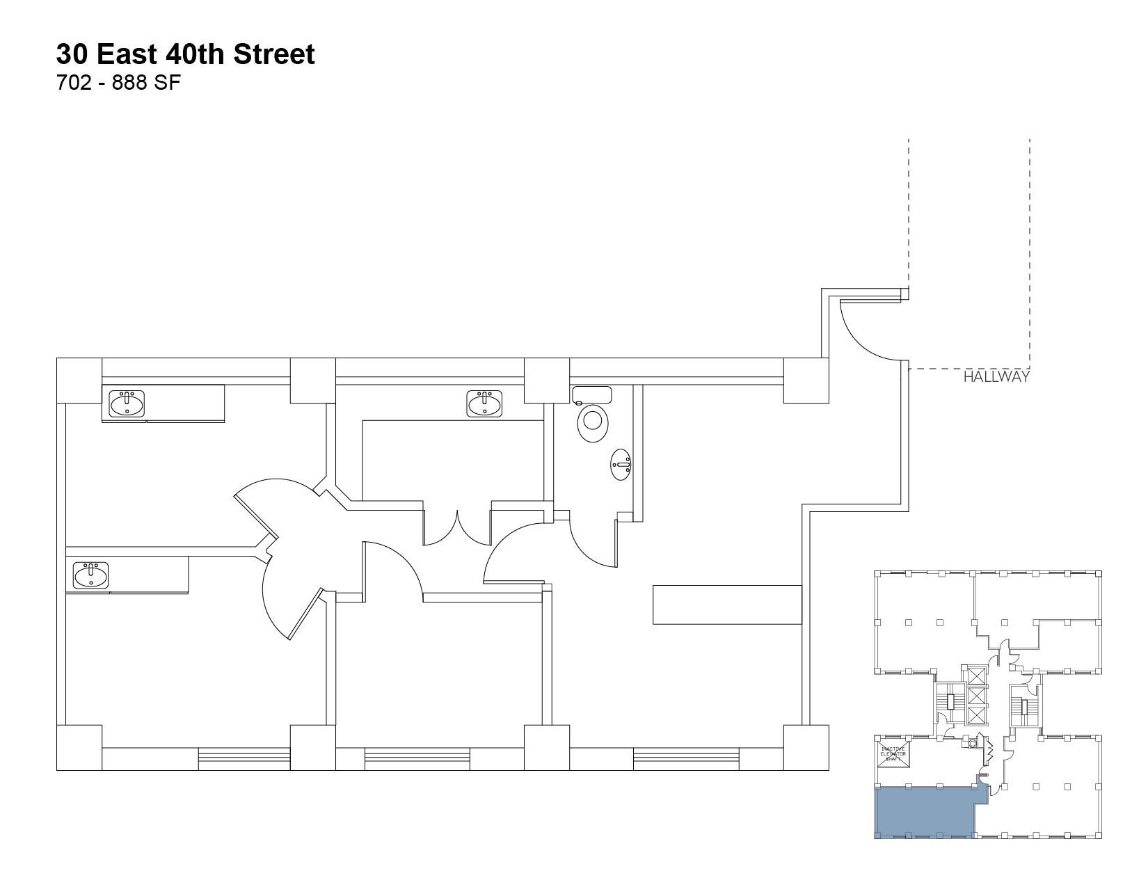 30 E 40th St, New York, NY for lease Floor Plan- Image 1 of 6