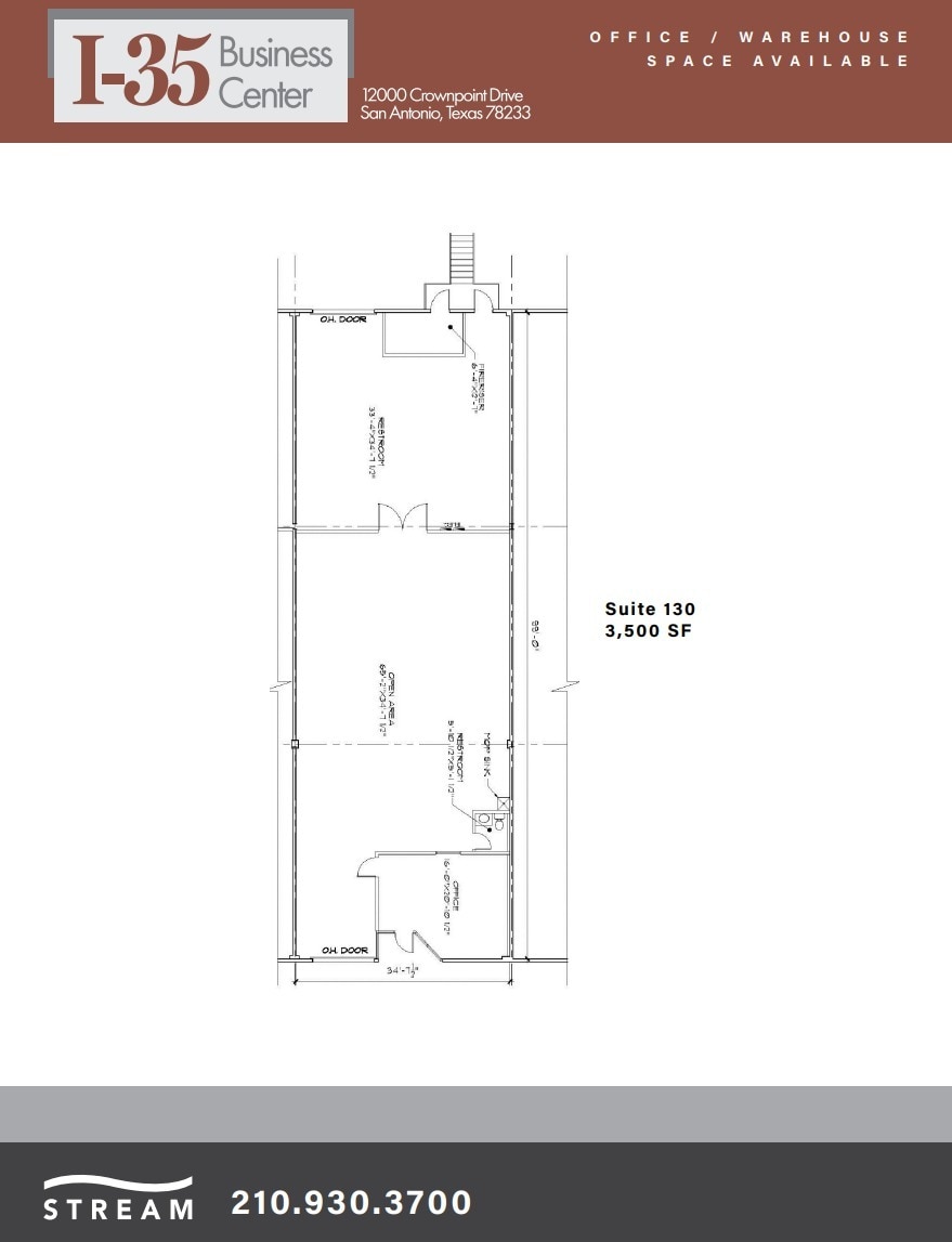 12000 Crownpoint Dr, San Antonio, TX for lease Floor Plan- Image 1 of 1