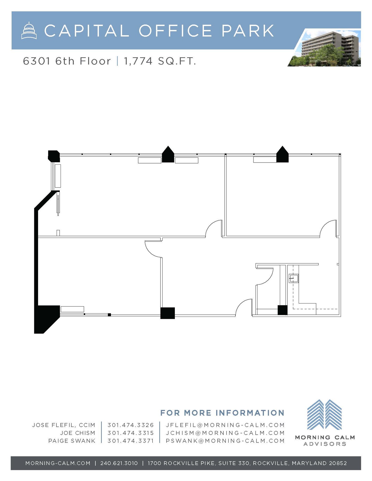 6301 Ivy Ln, Greenbelt, MD for lease Floor Plan- Image 1 of 4