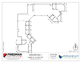 34405 W 12 Mile Rd, Farmington Hills, MI for lease Floor Plan- Image 1 of 2