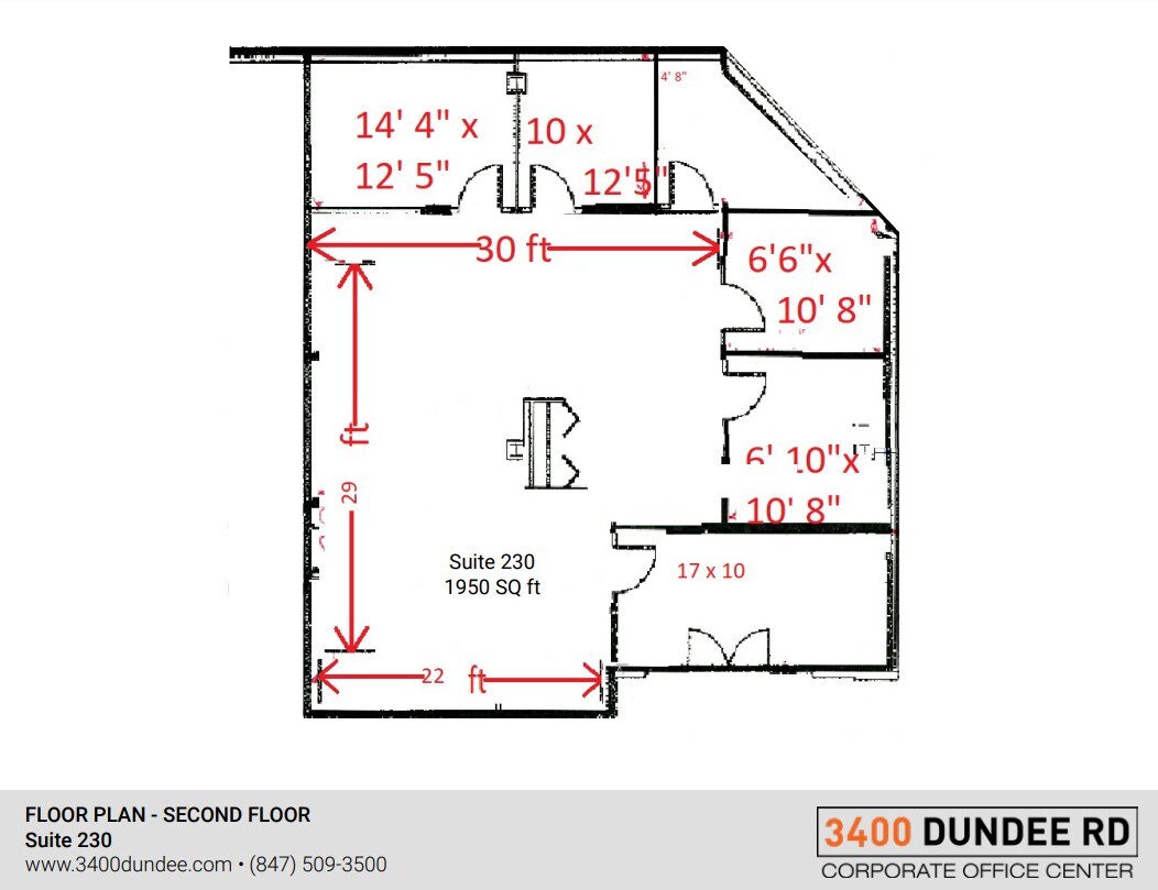 3400 Dundee Rd, Northbrook, IL for lease Floor Plan- Image 1 of 2