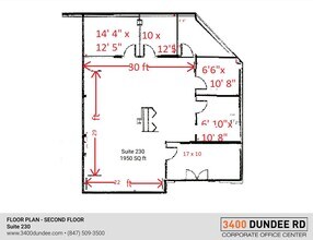 3400 Dundee Rd, Northbrook, IL for lease Floor Plan- Image 1 of 2