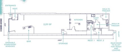 1611-1617 N Damen Ave, Chicago, IL for lease Floor Plan- Image 2 of 2