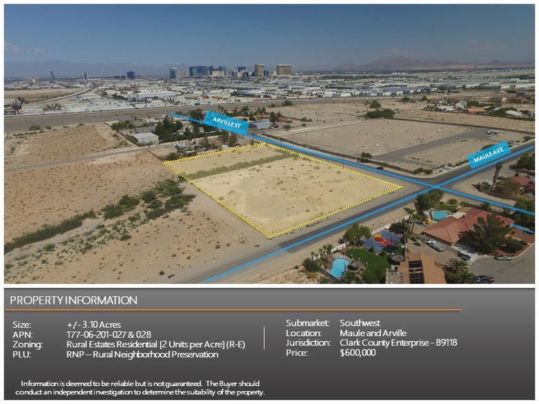 W Maule Ave & Arville St, Las Vegas, NV for sale - Other - Image 1 of 1