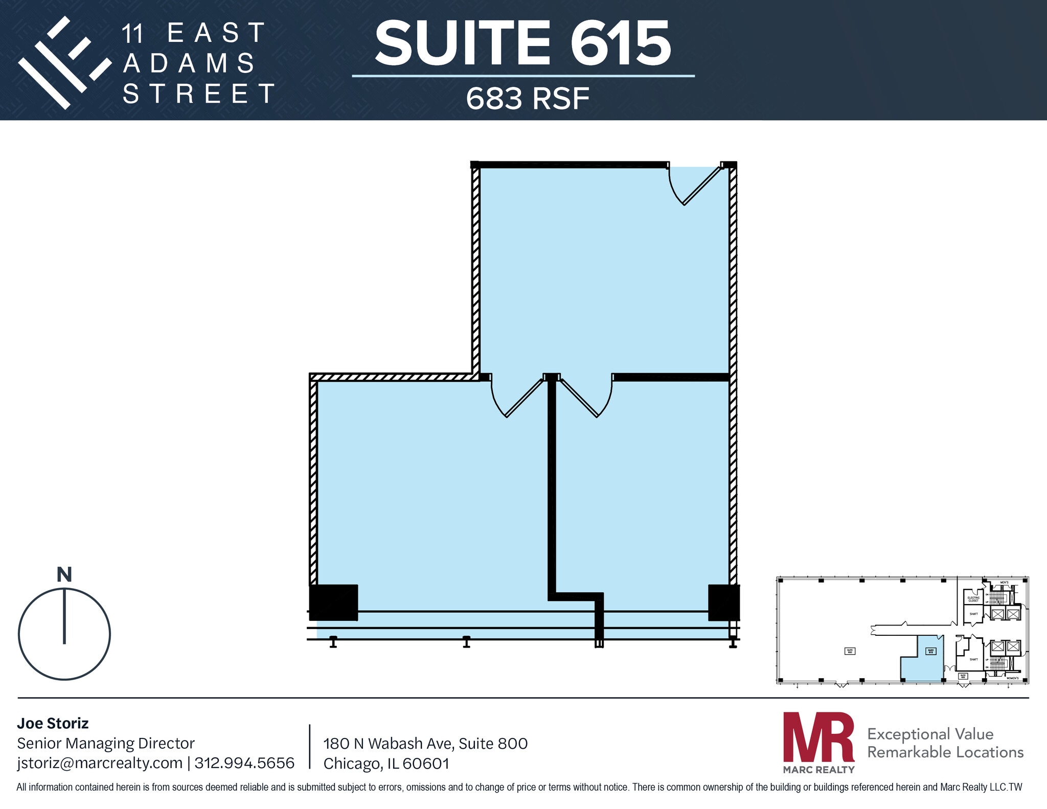 11 E Adams St, Chicago, IL for lease Floor Plan- Image 1 of 1