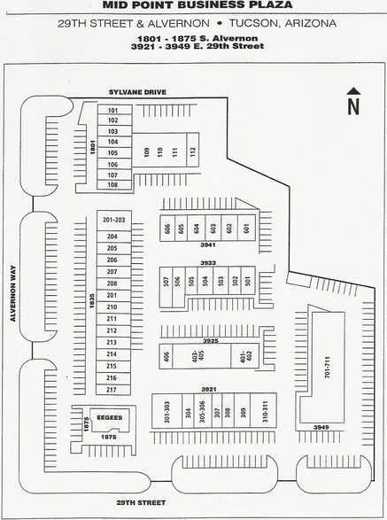 1835 S Alvernon Way, Tucson, AZ for lease - Site Plan - Image 3 of 9