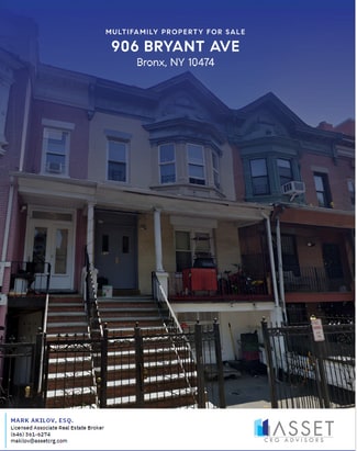 More details for 906 Bryant Ave, Bronx, NY - Multifamily for Sale