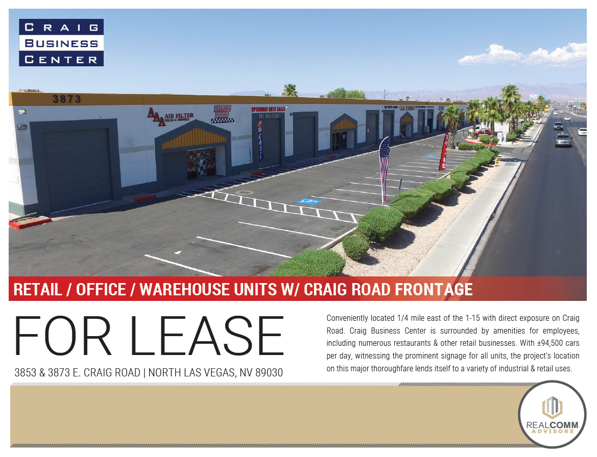 3853 E Craig Rd, North Las Vegas, NV 89030 - Craig Business Center ...