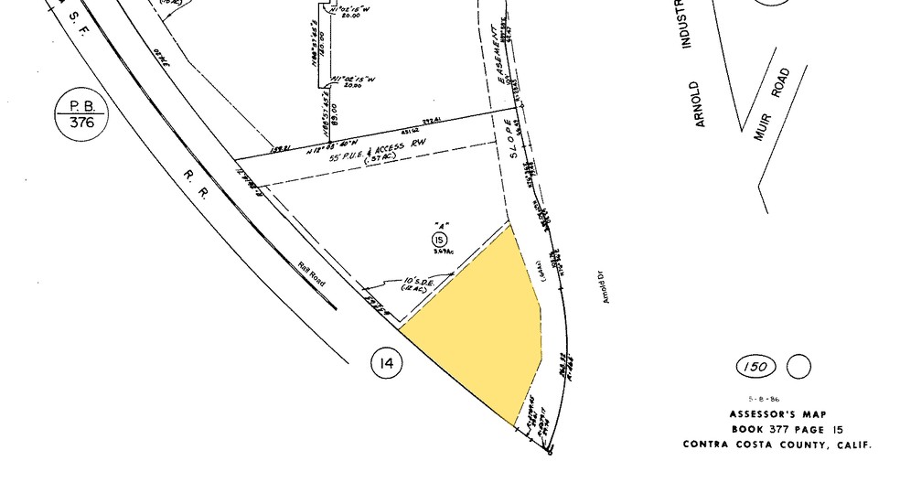 737 Arnold Dr, Martinez, CA for lease - Plat Map - Image 2 of 4