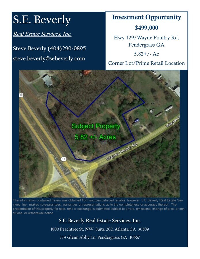 Hwy 129, Pendergrass, GA 30567