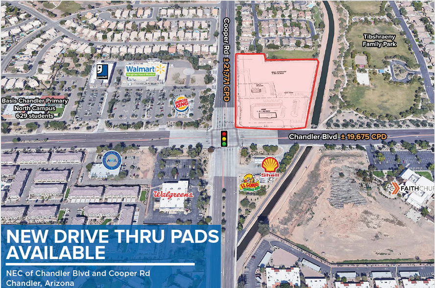 NE Cooper Rd & Chandler Blvd, Chandler, AZ for lease - Aerial - Image 1 of 5