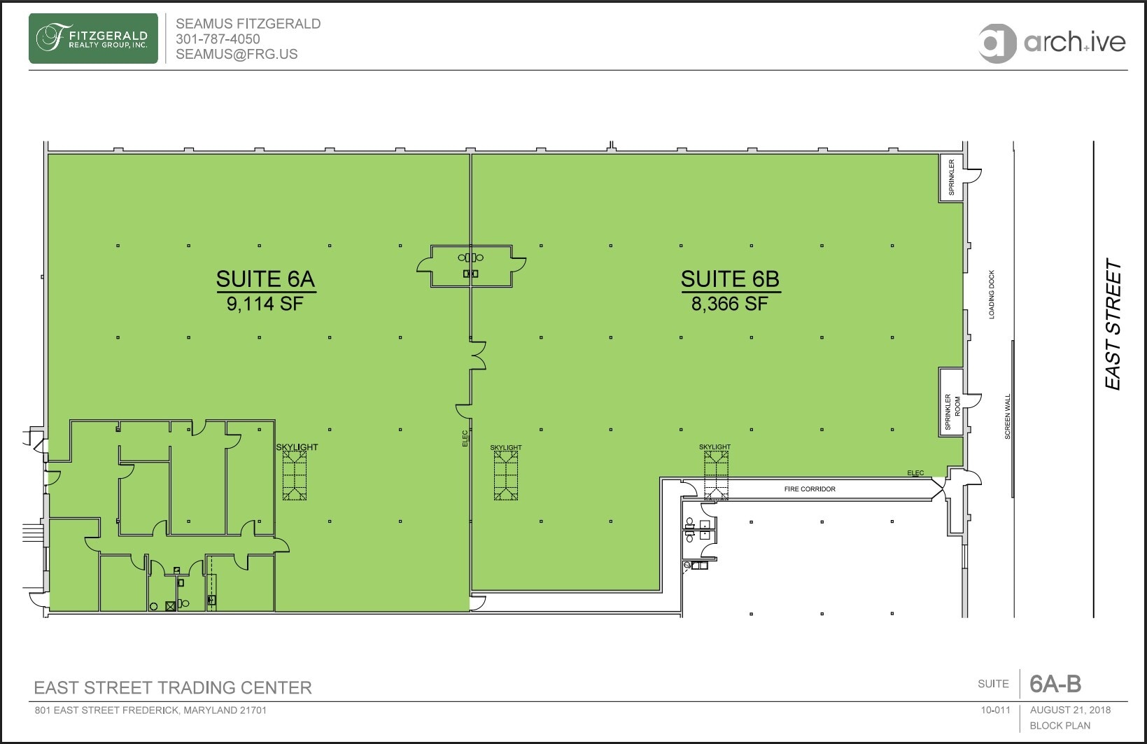 801 N East St, Frederick, MD for lease Floor Plan- Image 1 of 1