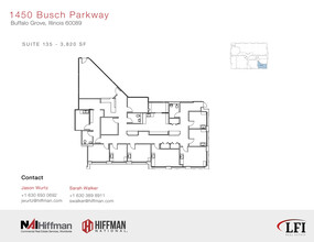 1450 Busch Pky, Buffalo Grove, IL for lease Floor Plan- Image 1 of 2