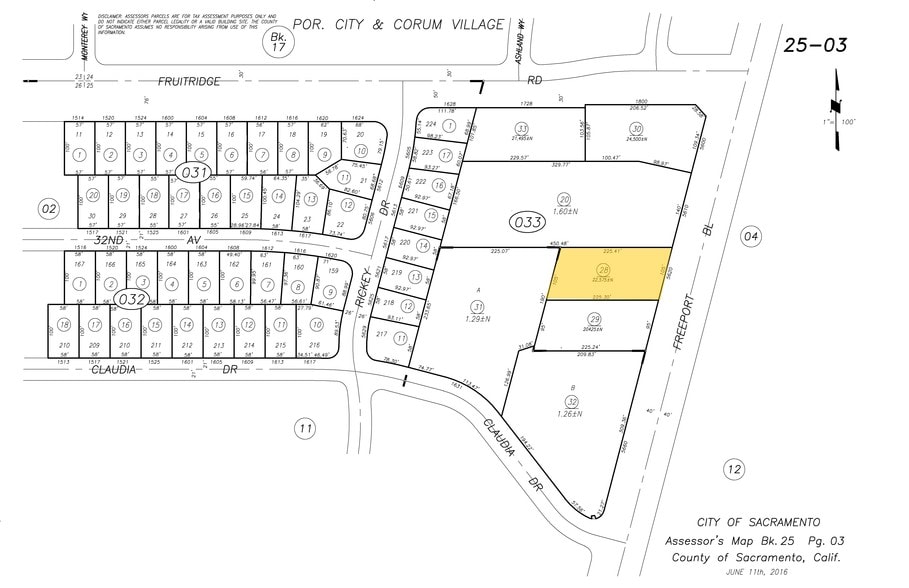 5618 Freeport Blvd, Sacramento, CA for sale - Plat Map - Image 2 of 5