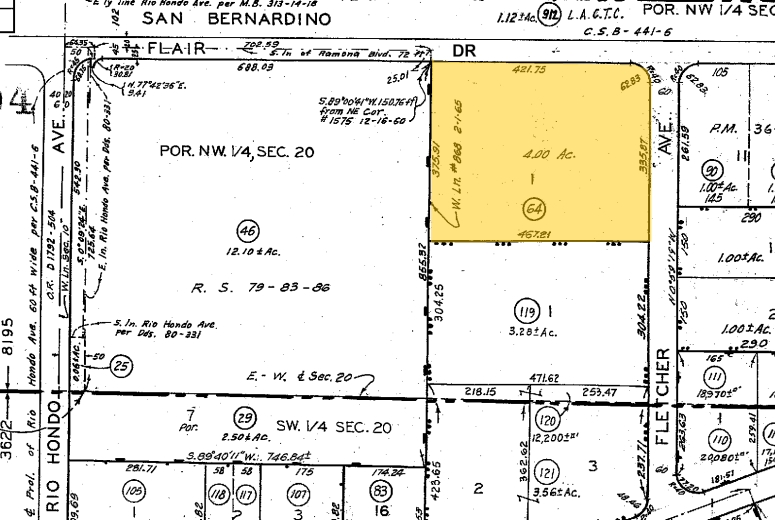 9550 Flair Dr, El Monte, CA for lease - Plat Map - Image 2 of 2