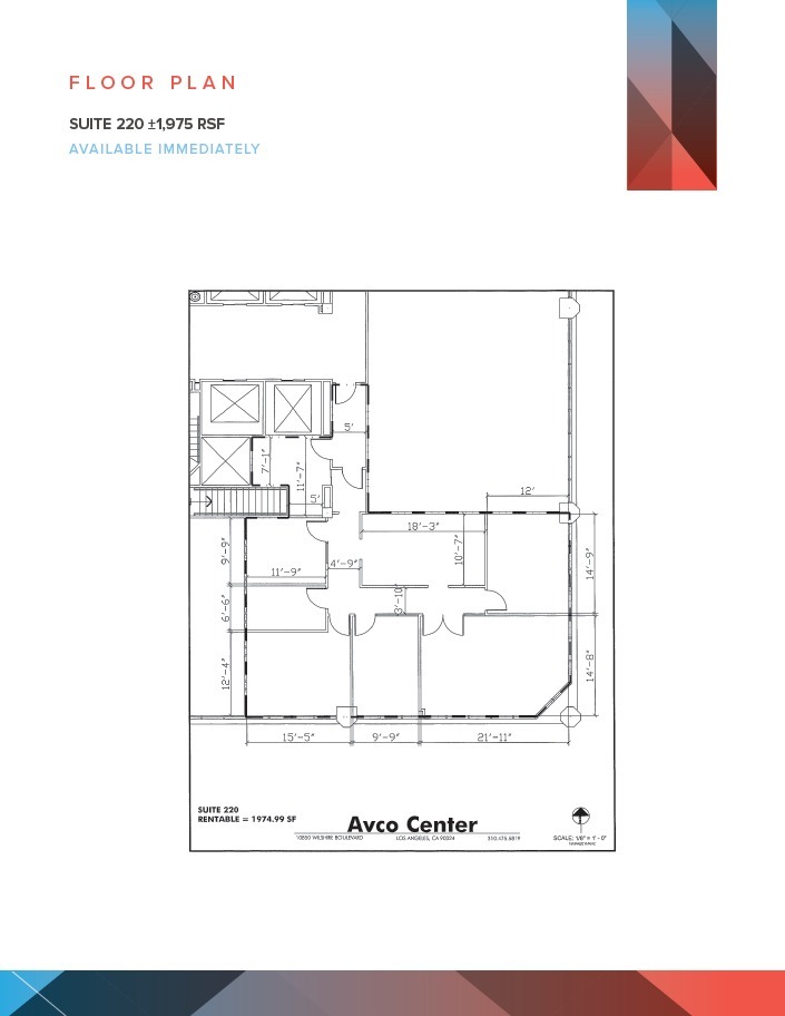 10850 Wilshire Blvd, Los Angeles, CA for lease Floor Plan- Image 1 of 2