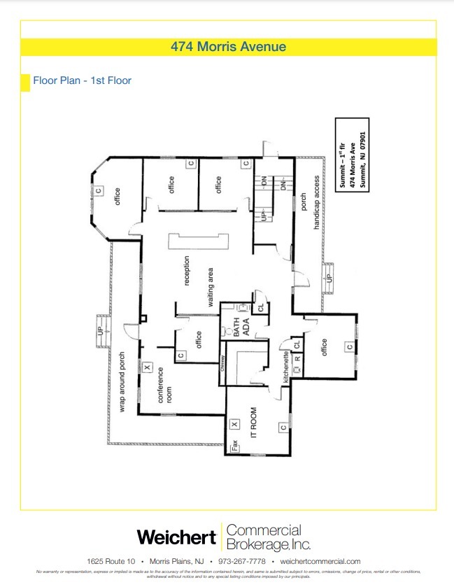 474 Morris Ave, Summit, NJ for lease Floor Plan- Image 1 of 1