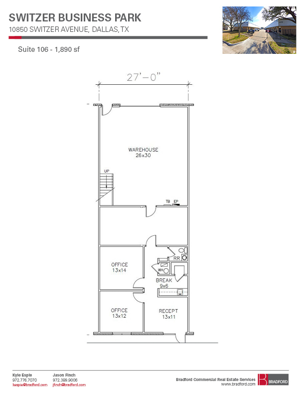 10930 Switzer Ave, Dallas, TX for lease Floor Plan- Image 1 of 1