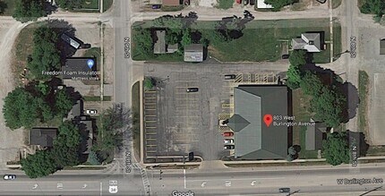 803 W Burlington Ave, Fairfield, IA - aerial  map view