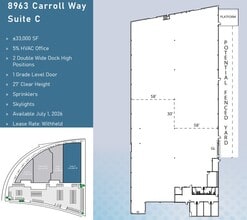 8963 Carroll Way, San Diego, CA for lease Floor Plan- Image 1 of 1