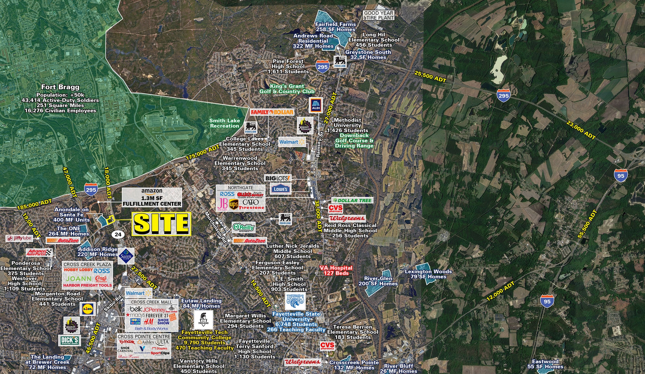 Bragg Blvd & Santa Fe dr, Fayetteville, NC for lease Aerial- Image 1 of 5