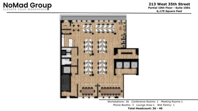 213 W 35th St, New York, NY for lease Floor Plan- Image 1 of 8