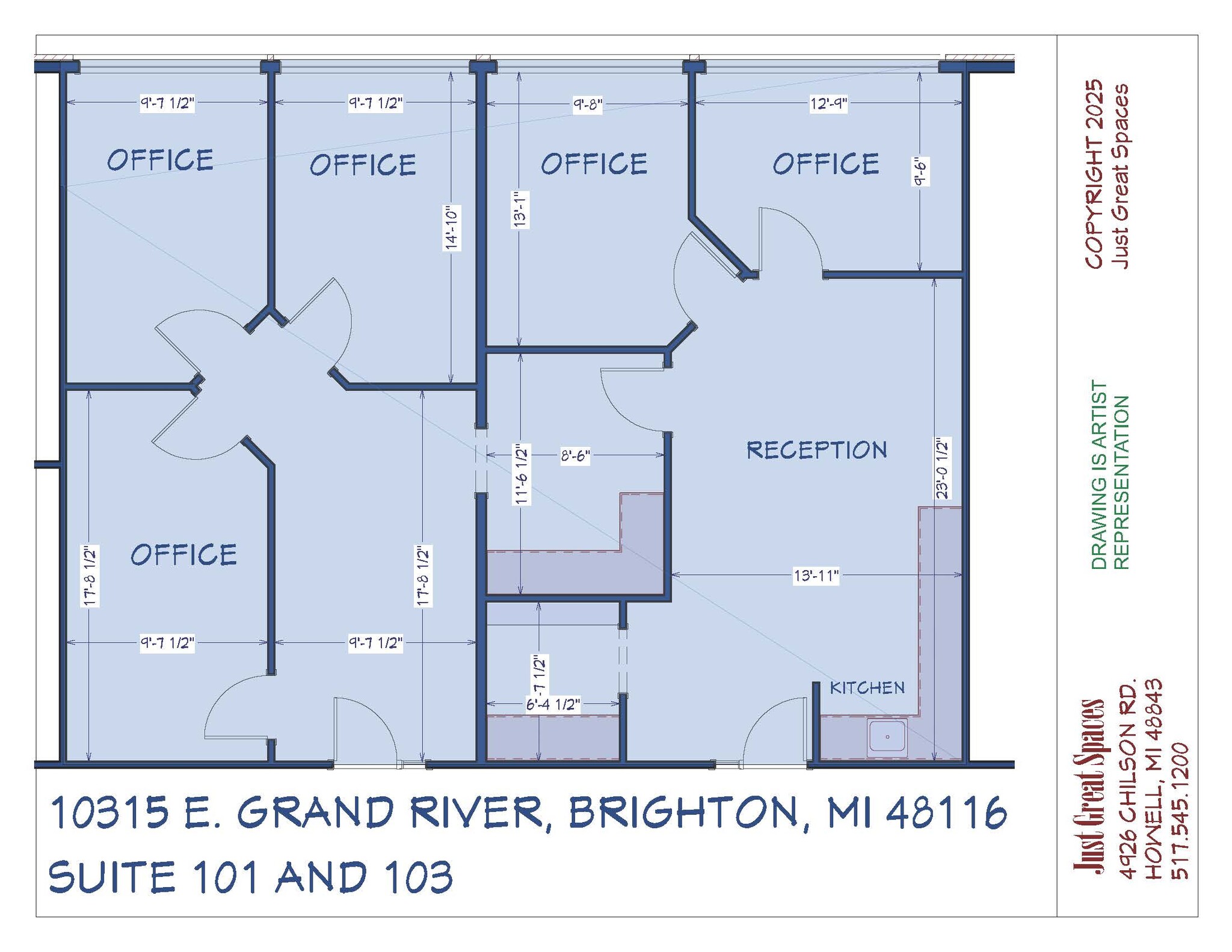 10315 E Grand River Ave, Brighton, MI for lease Floor Plan- Image 1 of 9