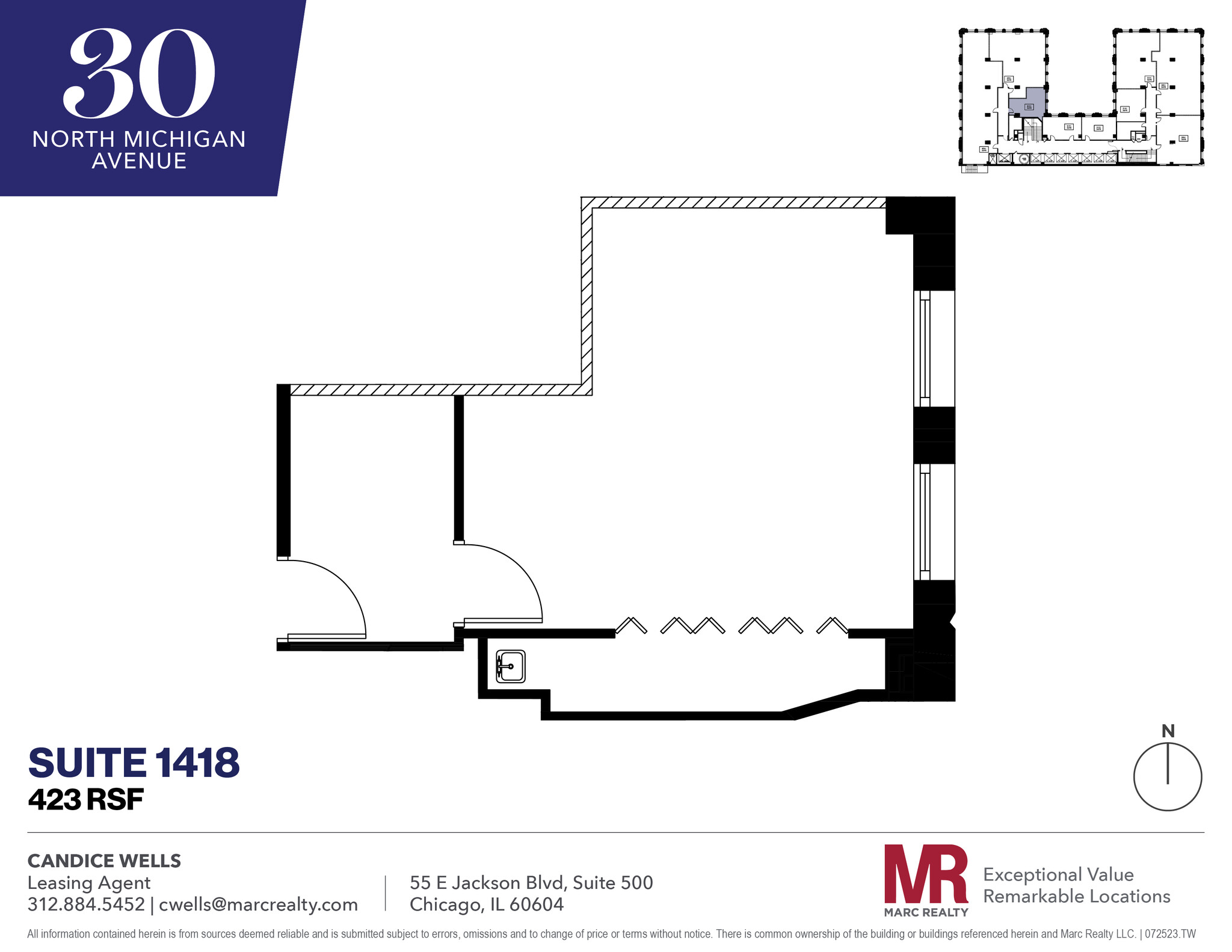 30 N Michigan Ave, Chicago, IL for lease Floor Plan- Image 1 of 4