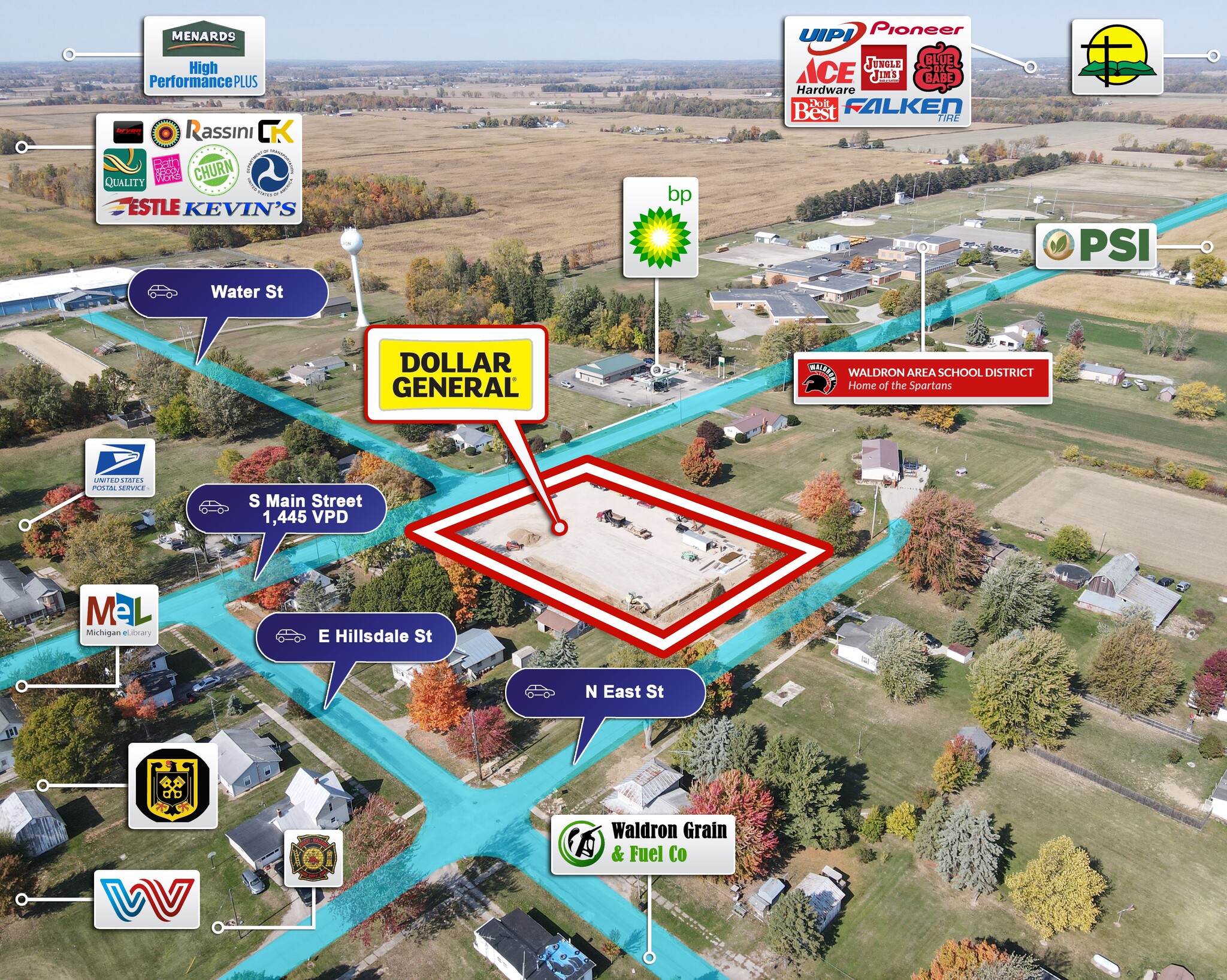 Main Street, Waldron, MI 49288 Retail for Sale