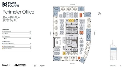 3 Times Sq, New York, NY for lease Floor Plan- Image 2 of 3