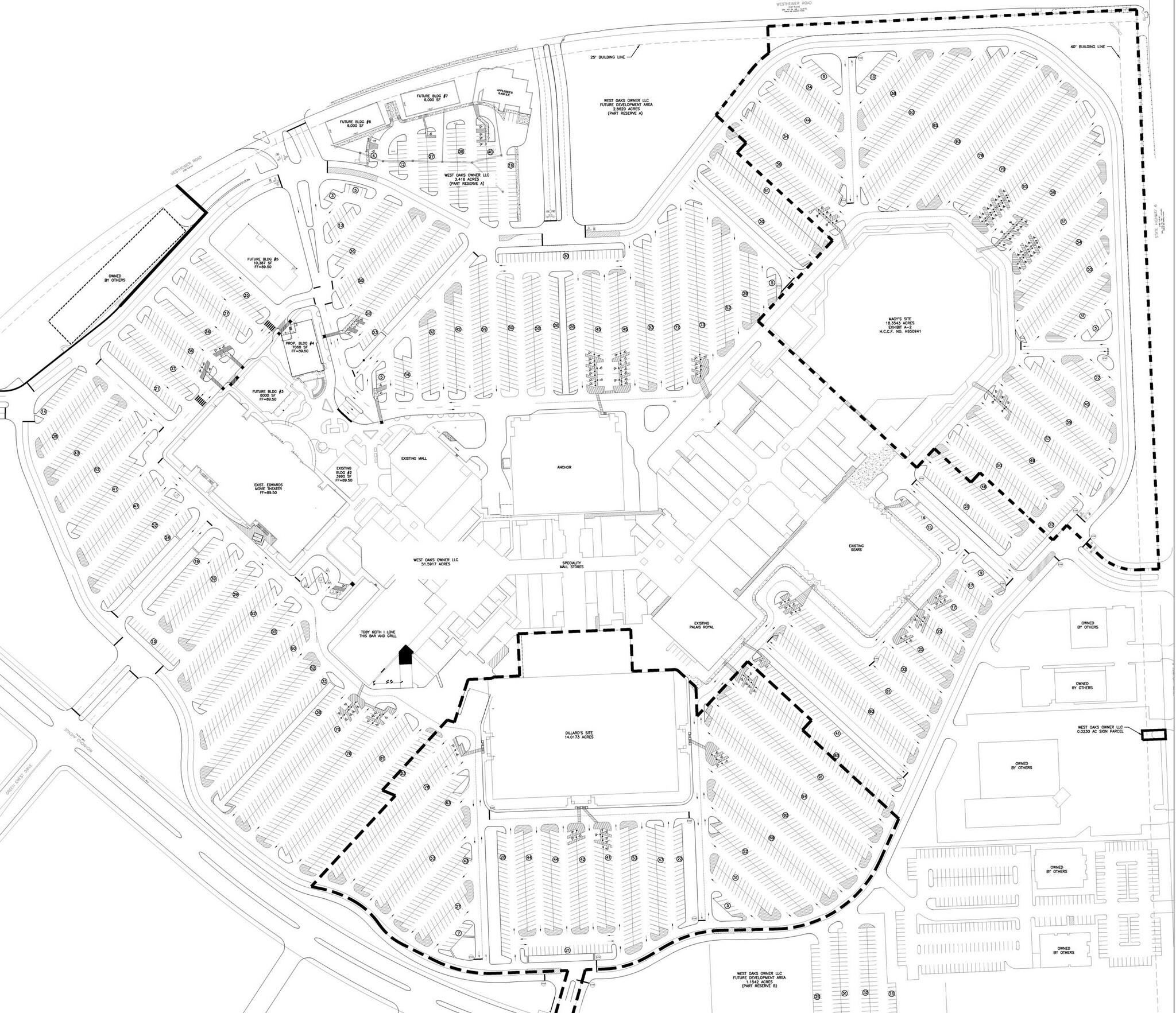 1000 West Oaks Mall, Houston, TX for lease Aerial- Image 1 of 2