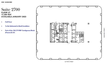 1 Sansome St, San Francisco, CA for lease Floor Plan- Image 1 of 1