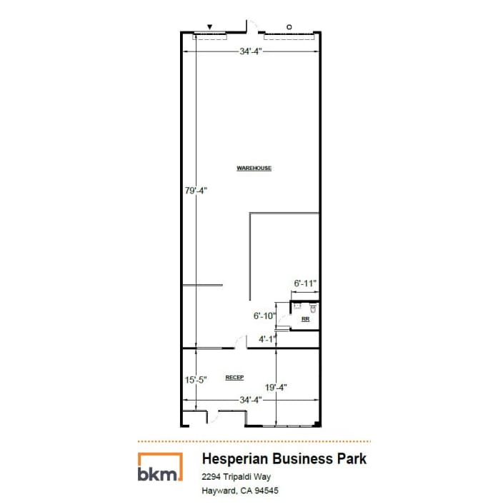2286-2298 Tripaldi Way, Hayward, CA for lease Floor Plan- Image 1 of 1
