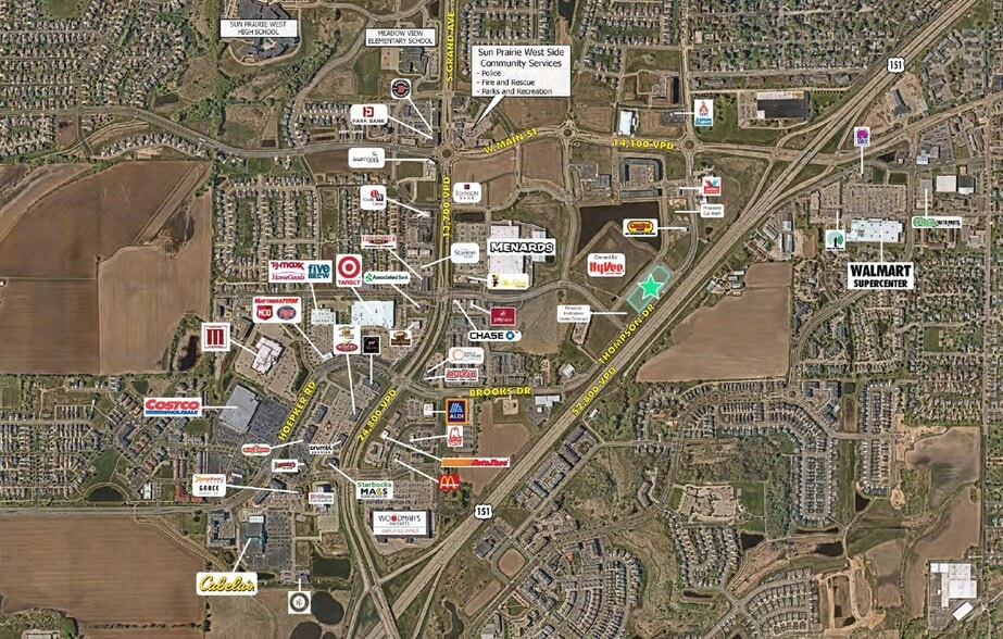 Hwy 151, Sun Prairie, WI for lease - Aerial - Image 3 of 4