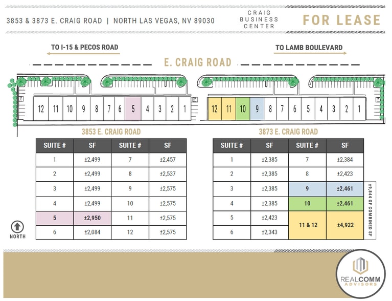 3853 E Craig Rd, North Las Vegas, NV for lease - Site Plan - Image 2 of 4