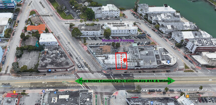 702-708 71st St, Miami Beach, FL - aerial  map view