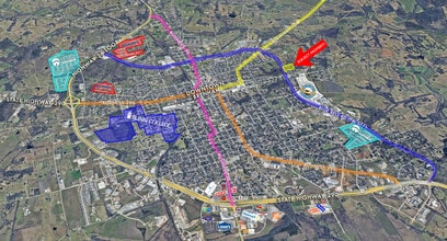 North Blue Bell Road, Brenham, TX - Aerial map view - Image1