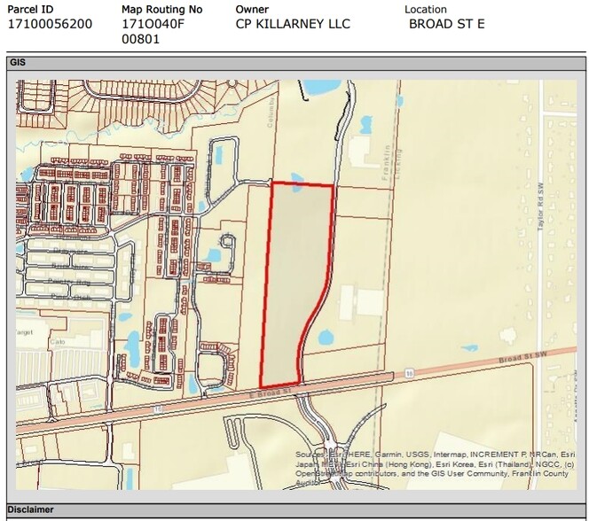 E Broad St, Reynoldsburg, OH for sale - Plat Map - Image 1 of 1